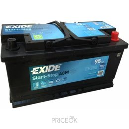 Аккумуляторную батарею Автомобильный аккумулятор Exide EK950